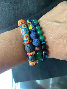 Krobo & Color Stack - Aromatherapy Bracelet Set