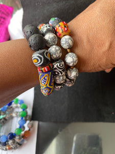 Krobo & Color Stack - Aromatherapy Bracelet Set